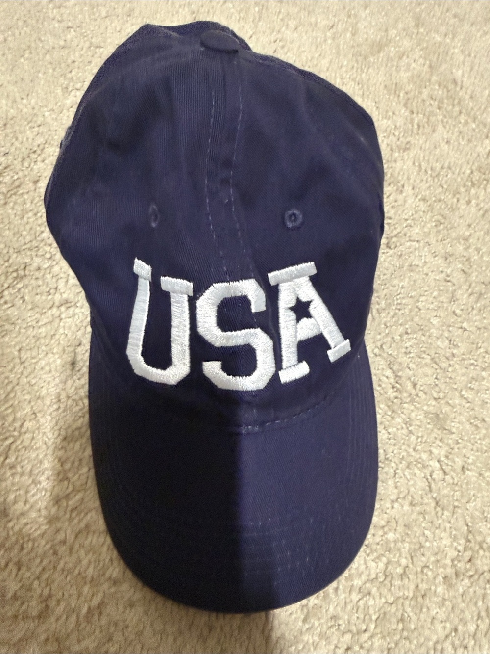 Kids Navy USA Baseball Cap - Patriotic Kids Hat